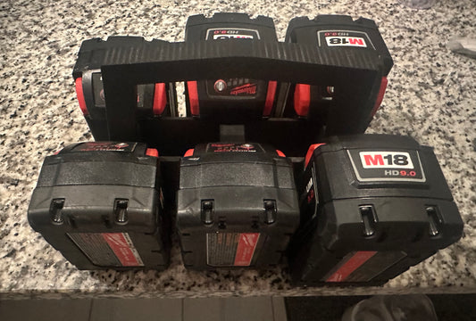 MIlwaukee 6 Battery Caddy